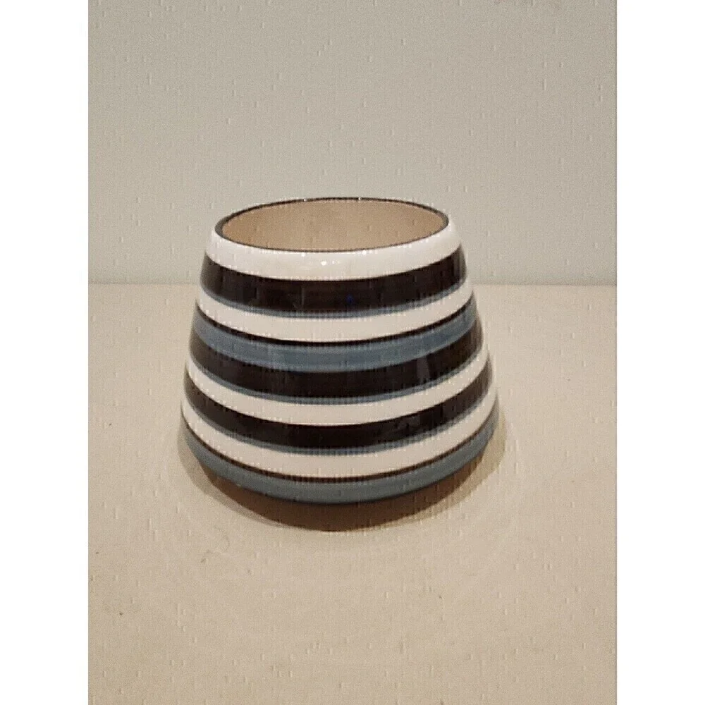 Home Interior Striped Candle Jar Shade Topper